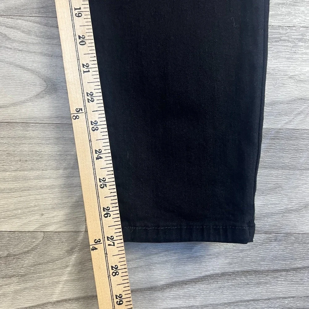 NYDJ Super Skinny Jeans Women's Size 10P Black Denim Dark Wash 5 Pocket Zip‎ Fly